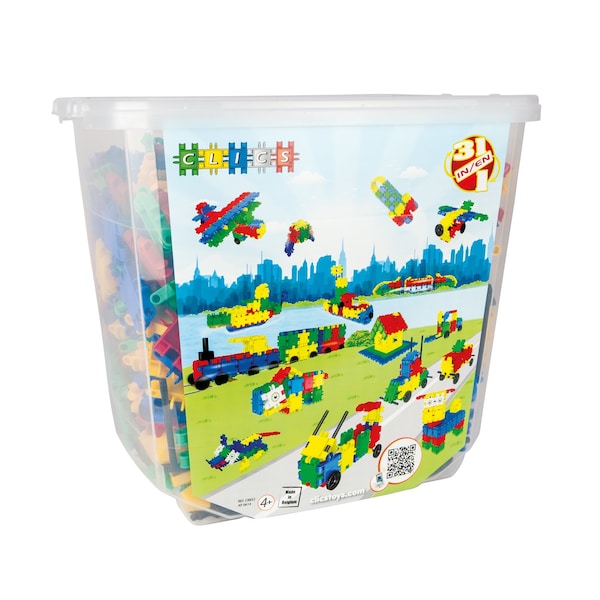Clics Build and Play, 850-Piece Set in Roller Bucket CB852 - main